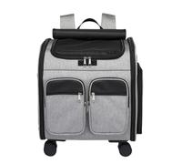Sac de Chat Boîte À Chariot Portable for Animaux De Compagnie, Sac for Chat, Pliable, Silencieux, Roue Universelle, Sac À Dos De Sortie Portable Sac de Transport Chat(G)