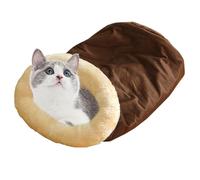 Sac de chat, Grotte de lit pour chat | Sac chaud semi-fermé pour animaux de compagnie Niche pour chat | Refuge confortable pour chat, lit tunnel doux pour petits chiens, maison, dans