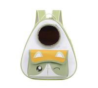 Sac de Chat Sac À Dos for Chat, Sac À Fromage for Animaux De Compagnie, Sac À Main Portable, Triangle À La Mode, Sac À Dos Multifonctionnel for Animaux De Compagnie Sac de Transport Chat(Green)