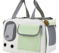 Sac de Chat Sac for Animaux De Compagnie À Capsule Spatiale Simple, Pliable, Transparent, À La Mode, Ventilé Et Multifonctionnel, Transportant À L'épaule Sac de Transport Chat(Green)