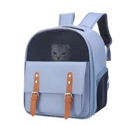 Sac de Chat Sac for Chat, Sac for Animaux De Compagnie Portable for Les Sorties, Sac Universel Transparent À Double Épaule, Sac for Chat Portable Et Respirant Sac de Transport Chat(Blue)