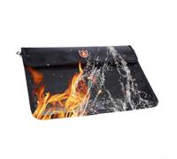 Sac de classement résistant au feu avec tissu en fibre de verre ignifuge et couches imperméables, isolation du signal et joint hermétique pour un rangement sécurisé des documents (L)