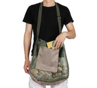 Sac de collecte de champignons en maille - Bandoulière réglable de grande capacité - Sac de collecte de champignons en plein air - Pour forêts, sentiers de randonnée, montagnes, parcs, jardins, cours