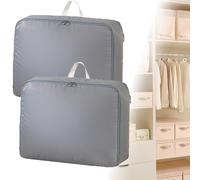 Sac De Compression Ultime,Compression Space Master, Sacs De Rangement ScelléS Sous Vide, Pour Les VêTements, éDredon (Gris*2pcs,40 * 18 * 30cm)
