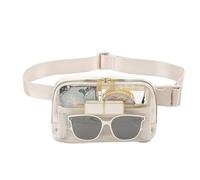 Sac de concert transparent, sac banane de course pour femme - Sac banane de sport imperméable, sac à dos de shopping réglable en nylon pour les sports de plein air, beige, Voir description, Voir