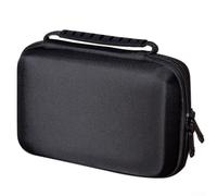 Sac de console de jeu étanche et résistant aux chocs pour Nintendo 3DS XL avec pochette en maille intégrée et huit emplacements pour cartes de jeu dédiés (noir)