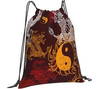 Sac De Cordon Bénédiction du Dragon Ying Yan Filles Pliable Sac À Cordon De Sport, pour Hommes, Le Sport, Femmes, 36x42cm