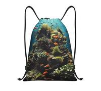 Sac De Cordon Biodiversité Réglable Lavable Sac De Yoga À Cordelette, pour La Maternelle, Natation, La Plage, 36x42cm