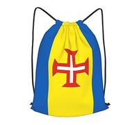 Sac De Cordon Drapeau De Madère Portable Extérieure Sac De Piscine, pour Anniversaire, École, La Maternelle, 36x42cm