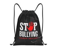 Sac De Cordon Halte Au Harcèlement Portable Réglable Sac À Cordon De Sport, pour Yoga, La Maternelle, Anniversaire, 36x42cm