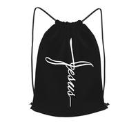 Sac De Cordon Jésus Christianisme Lavable Pliable Sac De Gym, pour Natation, Le Sport, Anniversaire, 36x42cm