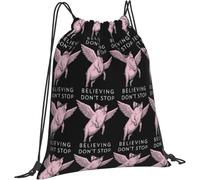 Sac De Cordon N'Arrête Pas De Croire en Mon Dieu Animal Portable Extérieure Sac À Dos, pour Le Sport, Hommes, Yoga, 36x42cm