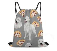 Sac De Cordon Pizza des Pyrénées Extérieure Étanche Sac À Cordon Serrage, pour Hommes, Natation, Femmes, 36x42cm