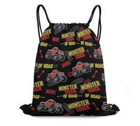 Sac De Cordon, Pratique Sacs De Sport À Cordon, Camion Mon-Ster, Léger Sac De Yoga pour Decontracte, Natation, Surf, 36X42cm