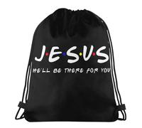 Sac De Cordon Religieux Christianisme Foi Jésus Portable Extérieure Sac De Yoga À Cordelette, pour Femmes, École, Le Sport, 36x42cm