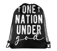 Sac De Cordon Une Nation sous La Bénédiction De Dieu Portable Pliable Sac À Cordon Serrage, pour La Plage, École, La Maternelle, 36x42cm