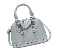 Sac de corps croisé raffiné pour femme avec inscription en anglais Sac à main en forme de coquillage pour se déplacer ou faire du shopping Design de rivets de luxe, bleu