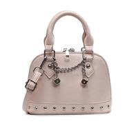 Sac de corps croisé raffiné pour femme avec inscription en anglais Sac à main en forme de coquillage pour se déplacer ou faire du shopping Design de rivets de luxe, b
