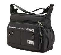 Sac de corps Hommes - Sac à bandouliers en tissu oxford imperméable pour voyages quotidiens, organisateur multicouche avec fermeture de fermeture éclair sécurisée pour le travail, l'école, les déplace