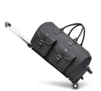 Sac de Costume Pliable, Sac Voyage for vêtements avec roulettes, boîte Chariot d'affaires multifonctionnelle étanche Grande capacité, W nd Luxe pour Voyage roulettes(Dark Gray)
