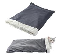 Sac de couchage - 25,59 pouces lit de chat pour câlins, repos avec sac à sang, lit de chien pour la maison intérieure, matériau en velours doux, conception légère portable, voyages et utilisation quot