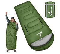 Sac de Couchage 3-4 Saisons - 220 x 84 cm - Imperméable - Léger - pour Le Camping, Les Voyages et Les activités de Plein air - Idéal pour Les Adultes - 1,9 kg