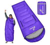 Sac de Couchage 3-4 Saisons - 220 x 84 cm - Imperméable - Léger - pour Le Camping, Les Voyages et Les activités de Plein air - Idéal pour Les Adultes - 1,9 kg