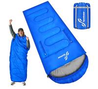 Sac de Couchage 3-4 Saisons - 220 x 84 cm - Imperméable - Léger - pour Le Camping, Les Voyages et Les activités de Plein air - Idéal pour Les Adultes - 1,9 kg