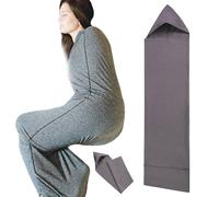 Sac de Couchage à Compression pour Adultes et Adolescents, Couverture Portable à 360° avec thérapie par Pression câlin, Tissu Extensible Ultra léger et Respirant, soulagement du s M(150X40cm/59X16in)