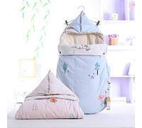 Sac De Couchage Bébé En Coton De Couleur Naturelle Type Sac De Couchage Nouveau-né En Coton Peigné Anti-coup De Pied (Jardin rose)