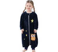 Sac de couchage bébé manches longues avec pieds Hiver Swaddle Couverture portable 1-6 ans Hibou S