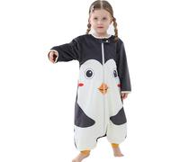 Sac de couchage bébé manches longues avec pieds hiver Swaddle Couverture portable 1-6 ans pingouin M