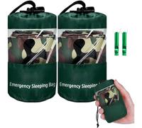 Sac de couchage bivouac de survie en Mylar imperméable, coupe-vent, résistant aux déchirures, léger et compact pour l'extérieur (lot de 3)