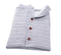 Sac De Couchage Chaud D'hiver Pour Nouveau-Né, Tricot À Boutons, Emmaillotage, Poussette, Couverture En Velours Pour Tout-Petit