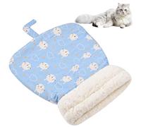 Sac de couchage chaud pour chat, grotte confortable en peluche pour chats et petits chiens d'intérieur - Grand sac auto-chauffant - Lit doux et fermé pour animal domestique - 21,6 x 45 cm