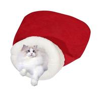 Sac de couchage chaud pour chat - Lit d'hiver pour animaux de compagnie, grotte de chat semi-scellée | Bébé doux et doux pour chiens et chats pour siège confortable et bon sommeil, idéal pour le lit