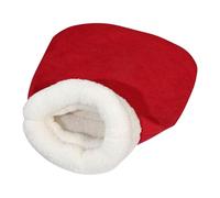 Sac de couchage chaud pour chats - Cave pour lit d'hiver semi-fermée - Sac de couchage en peluche pour chiens et chats - Lit confortable et épais pour se reposer, un siège et se détendre quand il fait