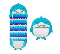 Sac de couchage convertible en coussin, pour enfants, baleine bleue.