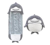 Sac de couchage convertible en coussin, pour enfants, tiburón. Toucher peluche.