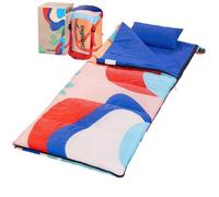 Sac de couchage couverture rectangulaire - Skandika Sovro 190 Coralflame - Adultes, jumelable, 3 Saisons