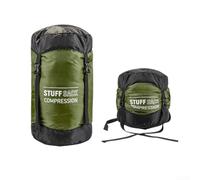 Sac de couchage de camping, sac de compression 32 L, en nylon 210T léger et résistant à l'eau, sac de rangement avec capuchon pour randonnée, voyage, randonnée, économie d'espace, 40 %, L 26 x 62 cm