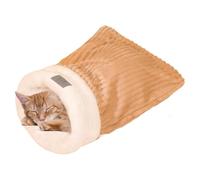 Sac de couchage de chat chaud - grotte de refuge pour animaux de compagnie doux | 360 Sac enroulé de chaton enveloppant pour un lit de toison confortable et confortable pour les petits chats et chiots