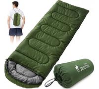 Sac de couchage de randonnée momie avec capuche 210x75 cm SUMMER CAMP vert + couette