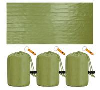 Sac de Couchage de Survie, 3 Pièces Léger Imperméable Sac de Couchage d'urgence avec Couverture de Survie Réutilisable Idéal pour Camping Randonnée Sac a Viande Couchage Compact Et Thermique