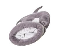 Sac de couchage d'hiver pour chat, chien - Sac de couchage pour chat - Sac douillet - 49,6 x 43,7 cm - Chaton embrasse un chiot confortable - Sac en peluche - Chat intérieur - Chien - Chiot