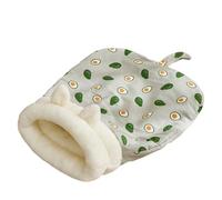 Sac de couchage d'hiver pour chat - Lit apaisant pour chat avec queue, cachette douce pour chats d'intérieur, sac confortable pour animal de compagnie de moins de 8 kg, lit fermé chaud pour dormir, se