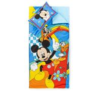 Sac de couchage Disney Mickey Mouse avec oreiller intégré, ensemble couverture et oreiller.
