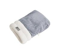 Sac de couchage douillet pour chat | Lit en peluche ultra doux | Sac douillet chaud pour animaux de compagnie | Grotte épaisse pour chat pour l'intérieur par temps froid, lit d'hiver pour chat pour