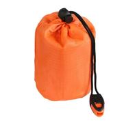 Sac de couchage d'urgence pour premiers secours, isolation thermique en feuille d'aluminium et protection contre le froid, avertissement réfléchissant + sifflet d'urgence, pliable et portable