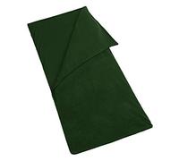 Sac de Couchage en Polaire, Doublure de Drap de Voyage Légère en Microfibre, Sac de Couchage Chaud et Confortable pour Temps Froid, Couverture de Camping avec Sac de Rangement de Transport(Vert)